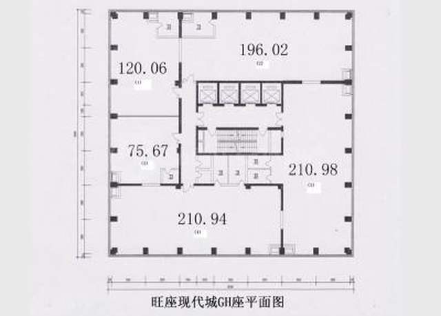 旺座现代城写字楼出租